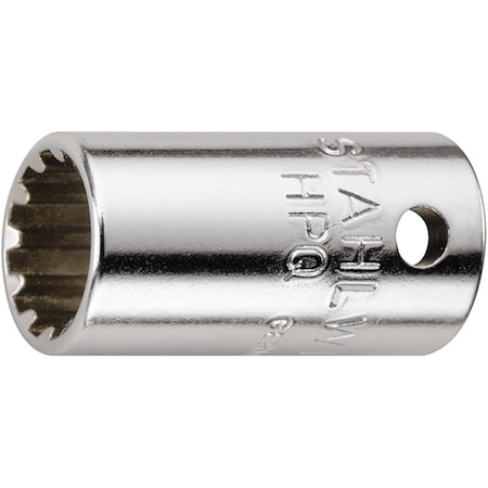 Stahlwille 6, 3 mm (1/4") Sockets spline-drive Spline Size 3/8 " L.23 mm 01011012